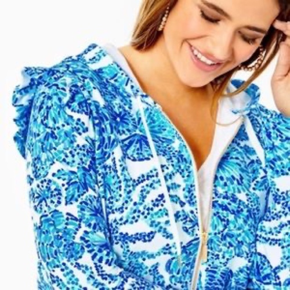 Lilly Pulitzer Audrey Shell Me Full Zip Up Hoodie - Picture 5 of 10